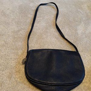 Vintage Libaire Ward & Eis Petoskey Navy Pebbled Leather Crossbody Bag